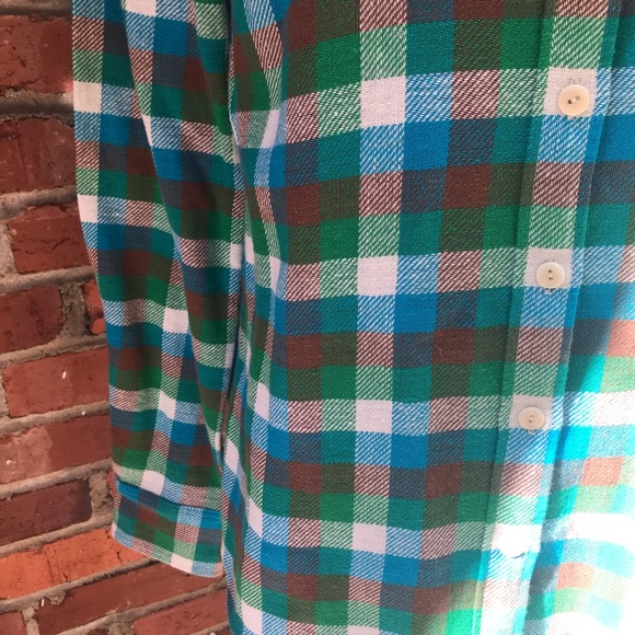 New NWT J. Crew Women's Boy Fit Button Down Flannel Shirt Pacey Plaid Sz 6 tjd - Picture 3 of 11